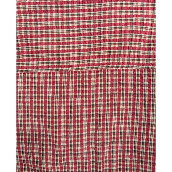 Basic Editions Plus Women's 2XL Red Plaid Shirt Button Up Short Sleeve Country - Picture 13 of 13